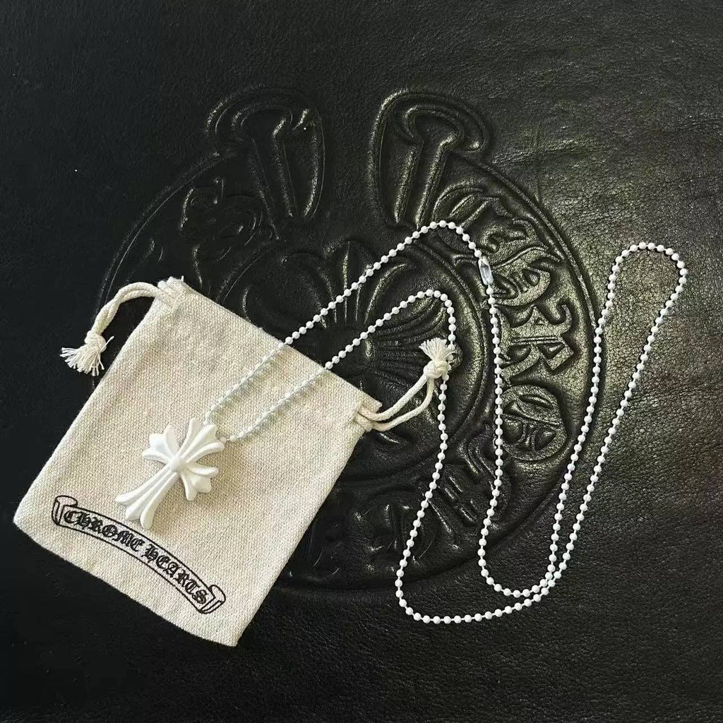 Archive Chrome cross dog tag necklace