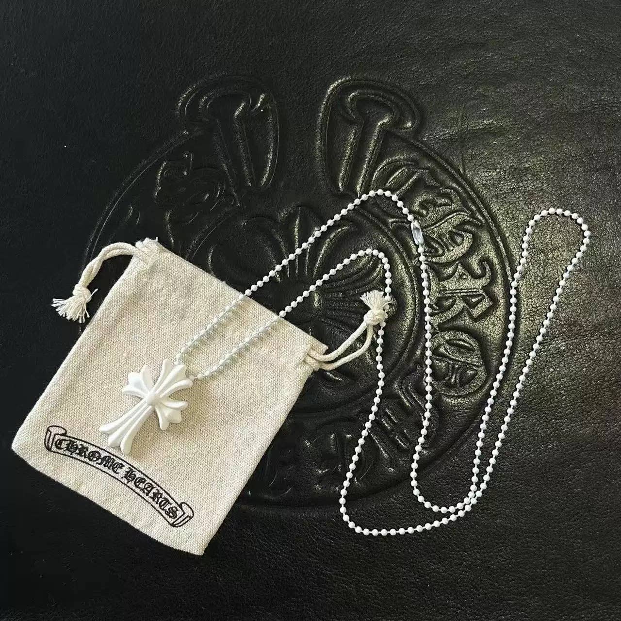Archive Chrome cross dog tag necklace