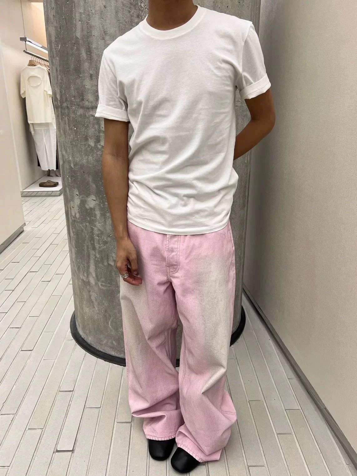 Archival Denim – Light Wash with Distressed Paint Finish