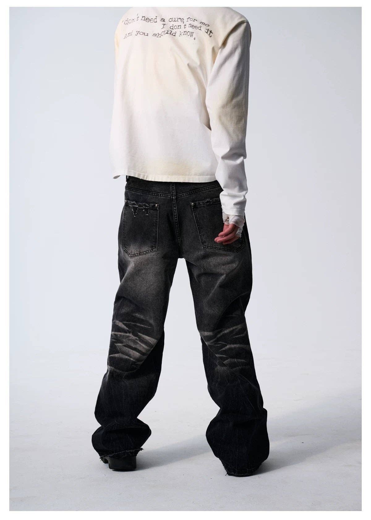 Dark washed denim