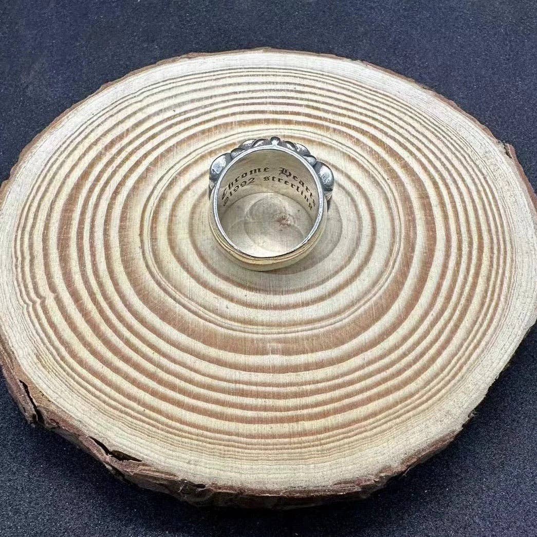 Archive Chrome rings with diamond gemstone