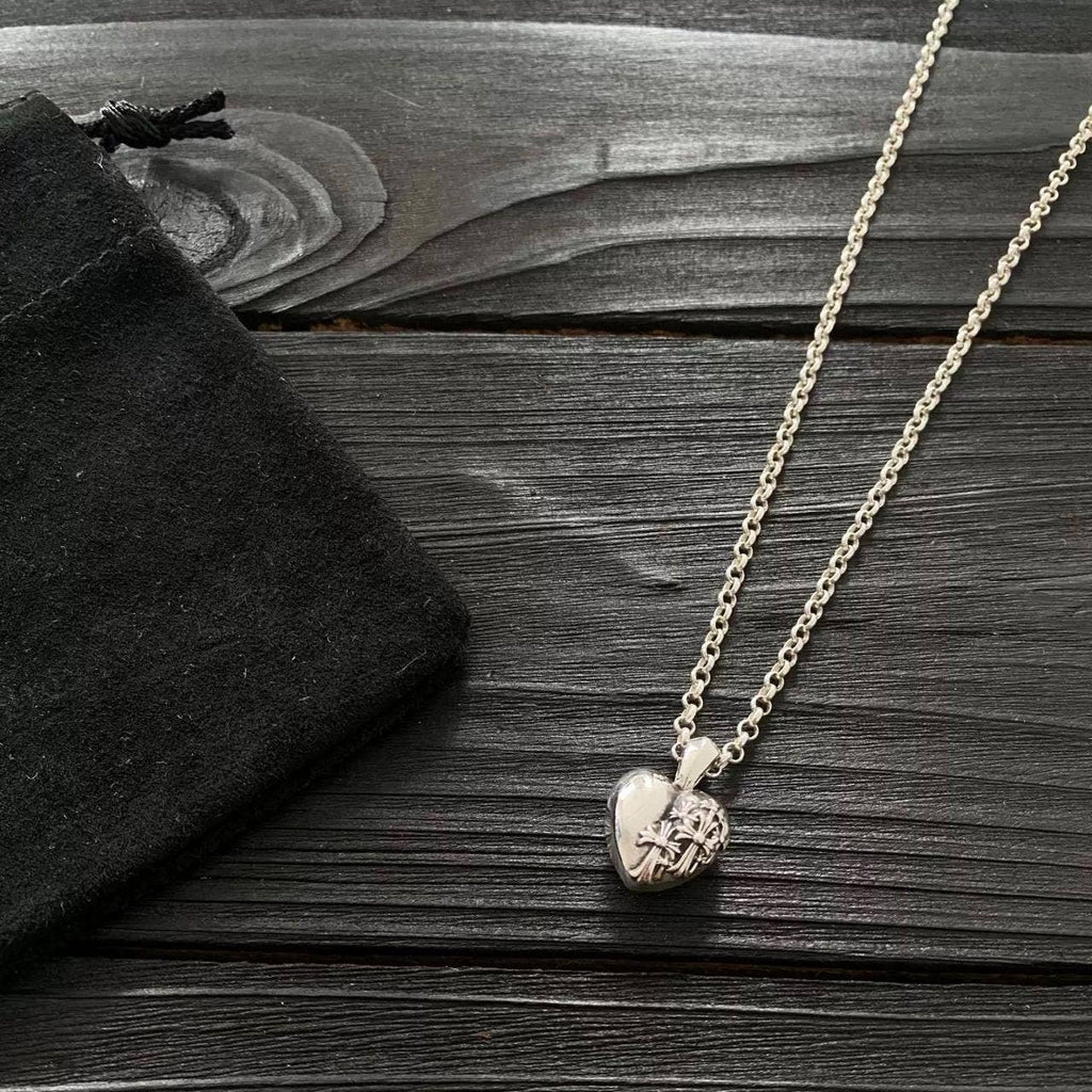 Archive Chrome silver cross necklace