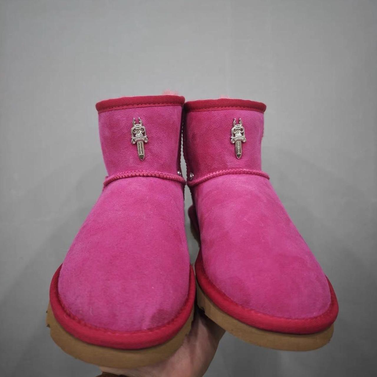 Pink chrome UGG boots with silver charmsVery... - Private property 