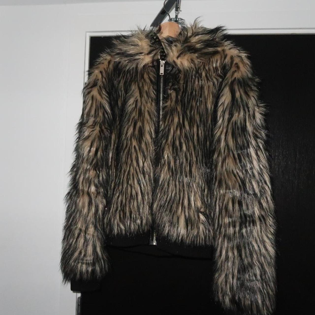 Furry black and brown jacket