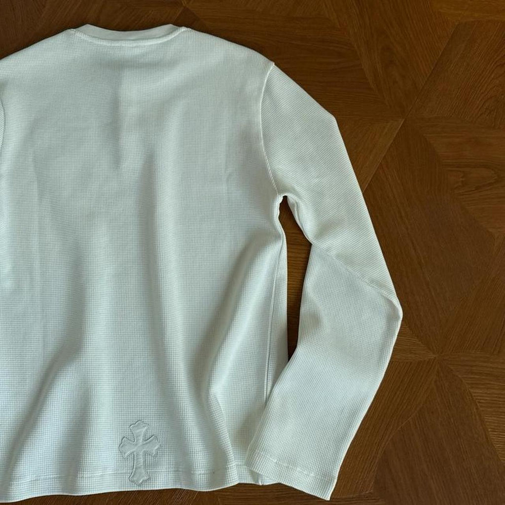 White and silver long sleeve shirt - Private property 