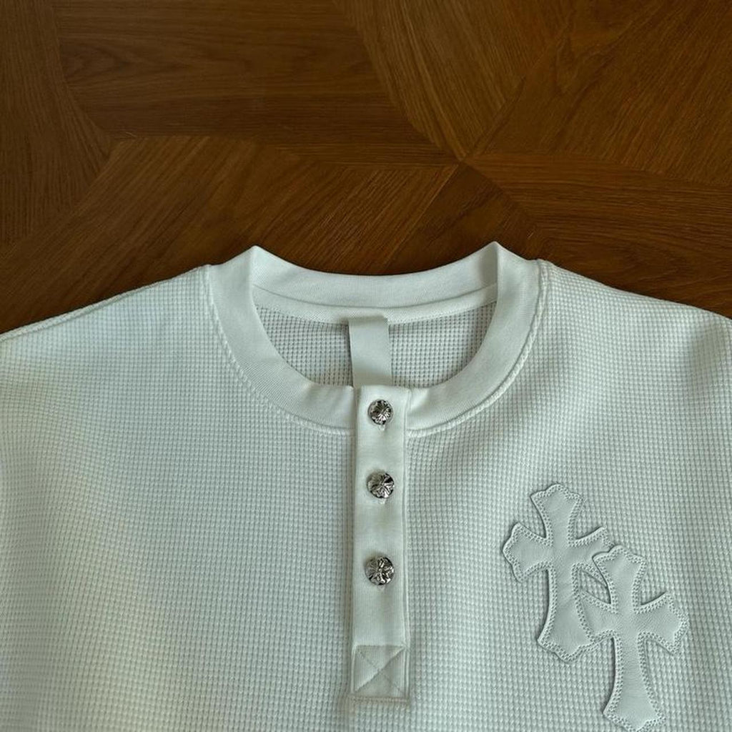 White and silver long sleeve shirt - Private property 