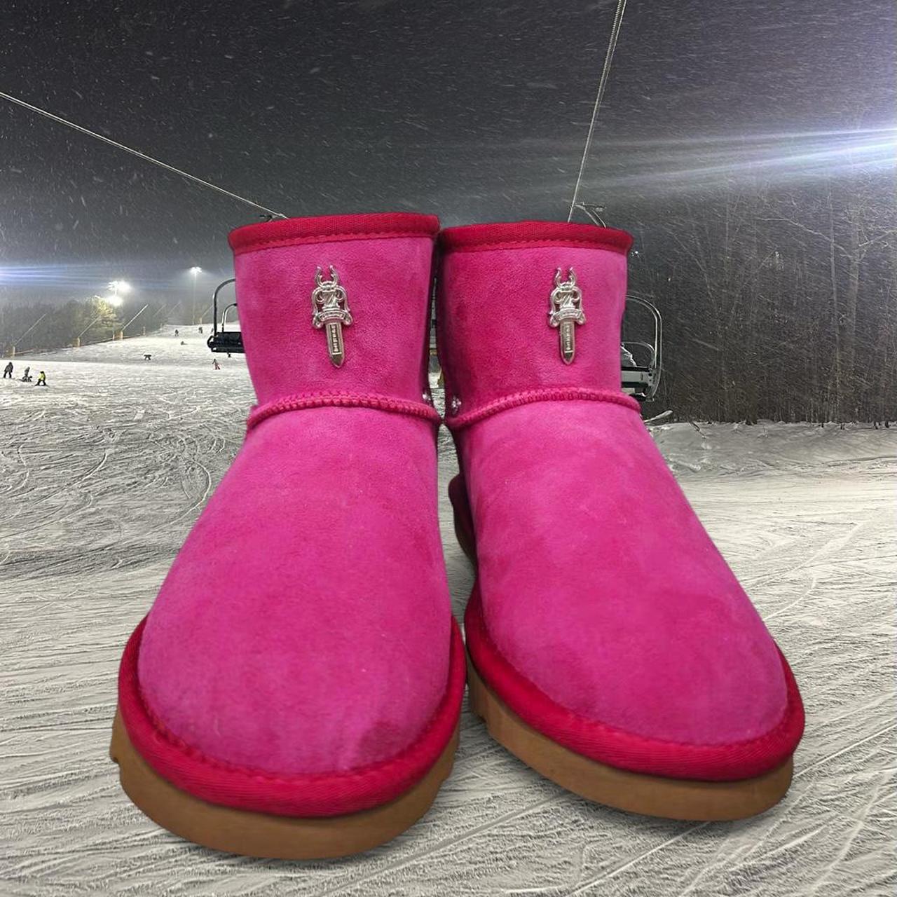 Pink chrome UGG boots with silver charmsVery... - Private property 