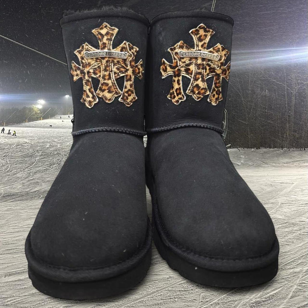 Black Chrome leopard   boots - Private property 