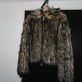 Furry black and brown jacket